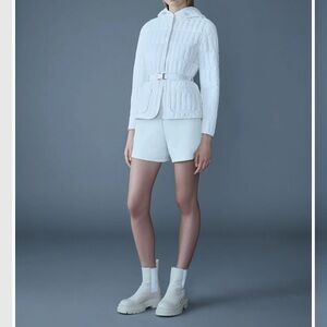Mackage Ivory Quilted Jacket with Snap Buttons